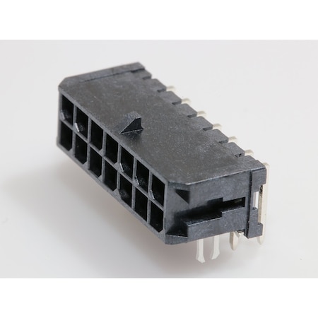 Molex Microfit 3.0 RA PTH w/clip 30Au DR 14Ckt 43045-1423